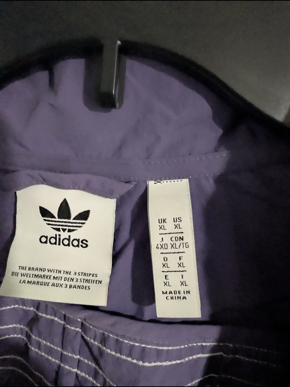 Adidas Women's Purple Colorblock Windbreaker Jacket - Picture 4 of 4
